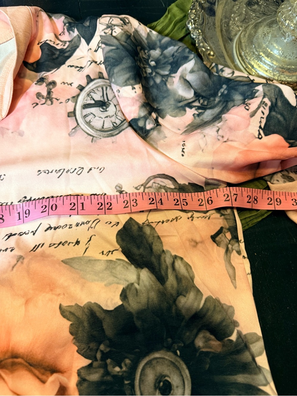 Pink Floral Print Ruffle-Sleeve V-Neck Blouse - Picture 6 of 6